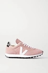 VEJA + NET SUSTAIN RIO BRANCO LEATHER-TRIMMED SUEDE AND MESH trainers