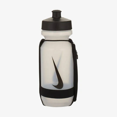 Nike 22oz Handheld Water Bottle In Black,silver