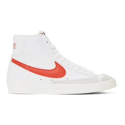 Nike Blazer Mid '77 Vintage "mantra Orange" Sneakers In White