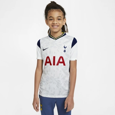 Nike Tottenham Hotspur 2020/21 Stadium Home Big Kids' Soccer Jersey In White,binary Blue