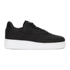 Nike Air Force 1 07 Suede-trimmed Leather Sneakers In Black