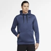 Nike Therma Men's Pullover Training Hoodie In Mystic Navy,black