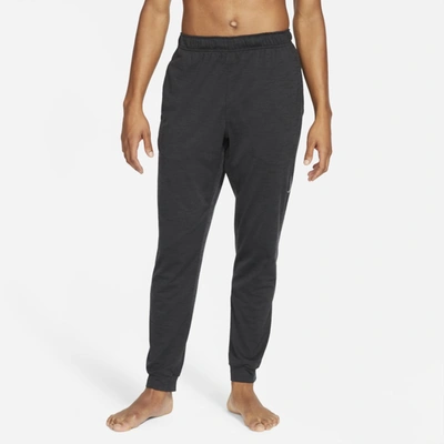 Nike Grey Yoga Dri-fit Lounge Pants In Off Noir/black/grey