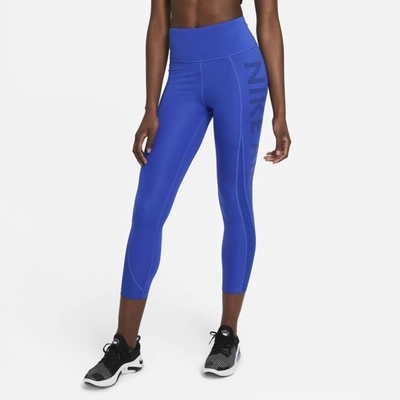 Nike Air Epic Fast Women's 7/8-length Running Leggings In Hyper Royal,hyper Royal