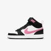 Nike Court Borough Mid 2 Basketball Shoe In Black,white,sunset Pulse