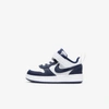 Nike Court Borough Low 2 Baby/toddler Shoe In White,signal Blue,blue Void