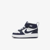 Nike Court Borough Mid 2 Baby/toddler Shoes In White,signal Blue,blue Void