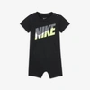 Nike Logo Graphic Romper In Black