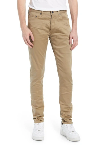 John Elliott The Cast 2 Slim-fit Tapered Raw Stretch-denim Jeans In Wheat