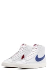 Nike Blazer Mid '77 Vintage Sneaker In White/ Blue/ White