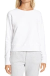 Frank & Eileen Boyfriend Cotton Crewneck Sweatshirt In White