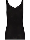 Saint Laurent Semi Transparent Top In Black