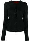 Roberto Collina Round Neck Cardigan In Black