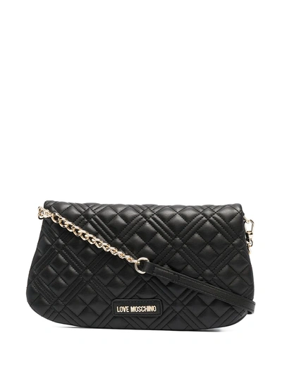Love Moschino Quilted Shoulder Bag In Black