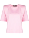 FEDERICA TOSI SHOULDER-PADS COTTON T-SHIRT