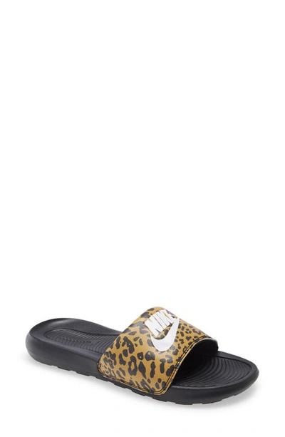 Nike Women's Victory One Print Slide Sandals From Finish Line In Black/brown