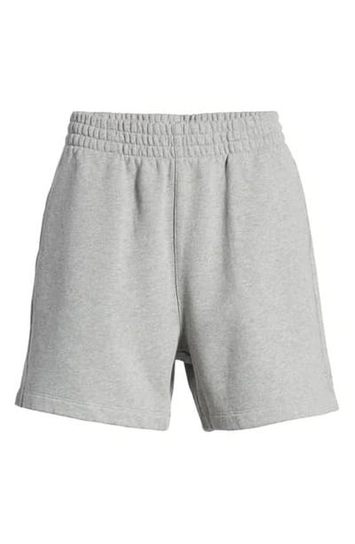 Reformation Brooks Organic Cotton Sweat Shorts In Heather Grey