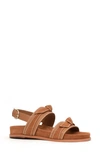 Alexandre Birman Clarita Sport Bow-embellished Suede And Leather Sandals In Cuoio