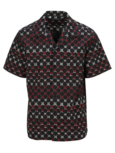 Dolce & Gabbana Buttoned-up Graphic-print Shirt In Black