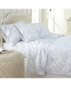 Southshore Fine Linens Ultra-soft Floral Or Solid 4-piece Sheet Set Bedding In White1