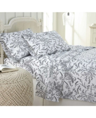 Southshore Fine Linens Ultra-soft Floral Or Solid 4-piece Sheet Set Bedding In White