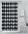 DAINTY HOME IMPERIAL CHECKERED SHOWER CURTAIN, 70" W X 72" L