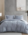 Kenneth Cole New York Nila Reversible Duvet Cover Set, 3 Piece, Full/queen In Smoke Gray