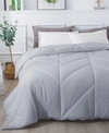 St. James Home Chevron Down Alternative Comforter, Twin In Glacier Gray