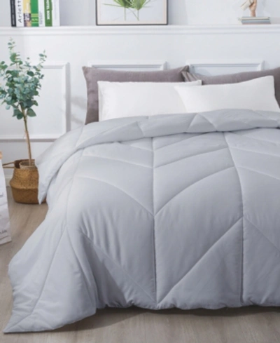 St. James Home Chevron Down Alternative Comforter, Twin In Glacier Gray