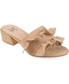 Journee Collection Women's Sabica Ruffle Slip On Dress Sandals In Nude Or Na