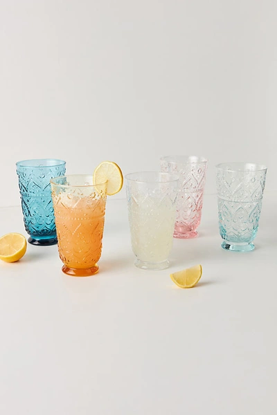 Anthropologie Bombay Tumbler Glasses, Set Of 4 By  In Yellow Size S/4tumbler