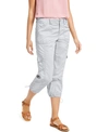 Style & Co Women's Cargo Capri Pants, Created For Macy's In Misty Harbor