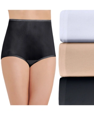 Vanity Fair Women's 3-pk. Ravissant Tailored Brief Underwear 15711 In Star White,black,neutral