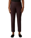 Eileen Fisher Stretch Crepe Slim Ankle Pants In Casis
