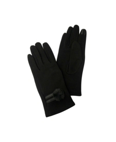 Marcus Adler Pom Jersey Touchscreen Glove In Black