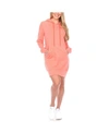 White Mark Plus Size Hoodie Sweatshirt Dress In Light Pink