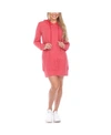 White Mark Women's Hoodie Sweatshirt Dress In Medium Red