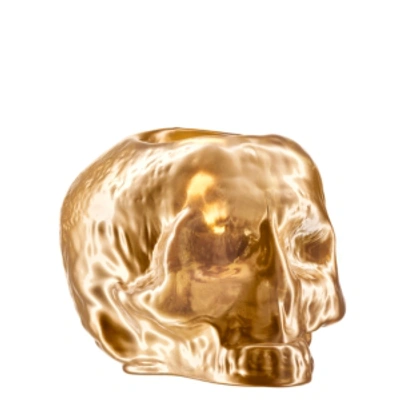 Kosta Boda Still Life Votive Holder In Gold