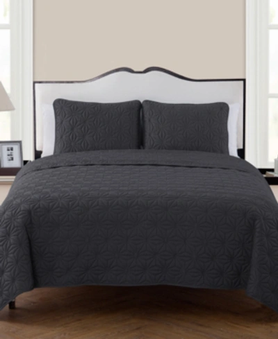 Vcny Home Kaleidoscope 3-pc. King Quilt Set In Grey