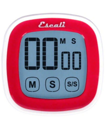 Escali Corp Touch Screen Digital Timer In Red