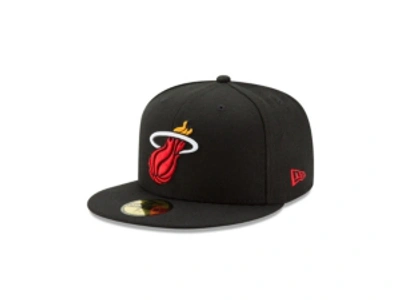 New Era Miami Heat Basic 59fifty Cap In Black