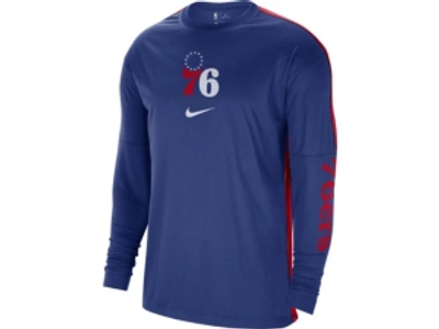 Nike Philadelphia 76ers Men's Dry Shooter Shirt In Blue