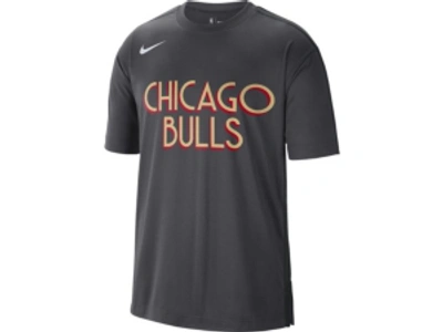 Nike Chicago Bulls Men's City Dry Top Shooter Shirt In Anthracite