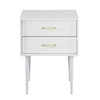 Walker Edison 20" Two-drawer Side Table - White In White