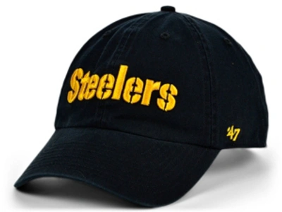 47 Brand Pittsburgh Steelers Clean Up Cap In Black