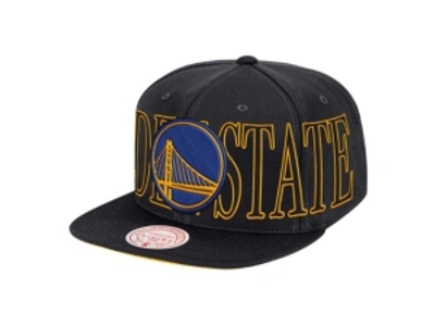 Mitchell & Ness Golden State Warriors Winners Circle Snapback Cap In Black