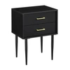 Walker Edison 20" Two-drawer Side Table In Black