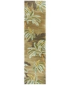 Kas Sparta Palm Trees 3102 Moss 2'6" X 10' Runner Area Rug In 3102 Moss