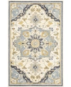 JHB DESIGN GARDEN GAR02 BLUE 5' X 8' AREA RUG