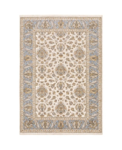 Jhb Design S Kumar Kum08 Ivory And Blue 7'10" X 10'10" Area Rug In Ivory/blue